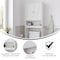 Flash Furniture Dune Farmhouse Over the Toilet Shelf Cabinet, Magnetic Close Doors, Adjustable In-Cabinet Shelf FS-BATH-1-WH-GG - alternate 8